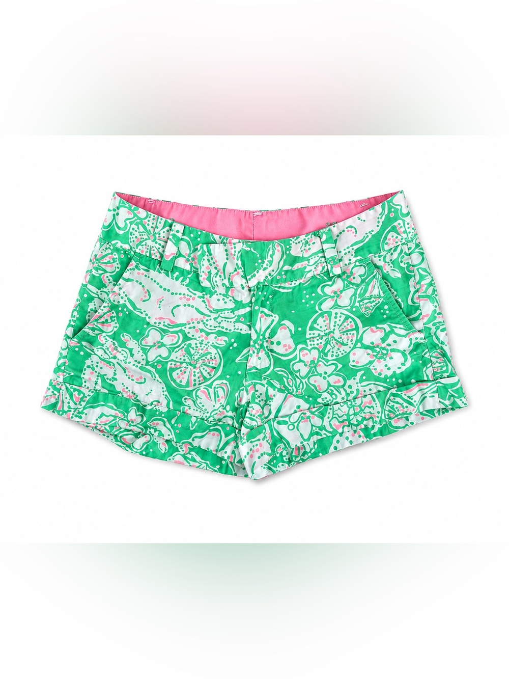 Lilly Pulitzer Barclay Shorts Size 6 Beach Bash Glenda Green Style💕💚
